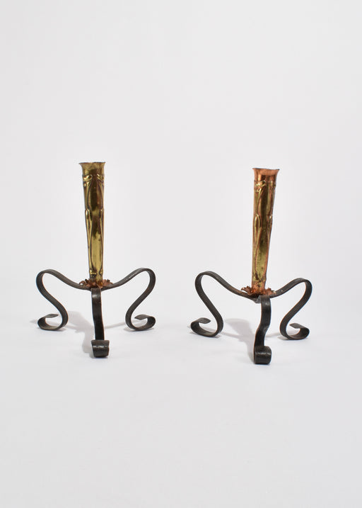 Arts & Crafts Candleholder Set