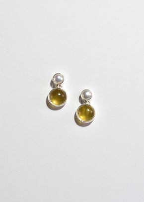 Amber Pearl Earrings