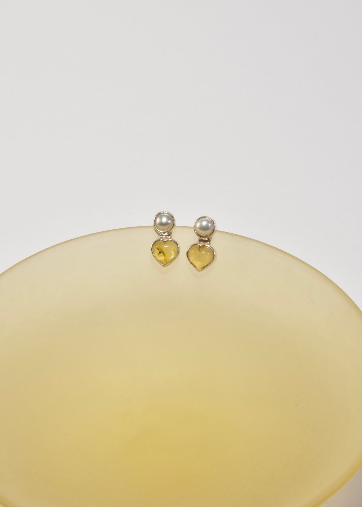 Amber Pearl Earrings