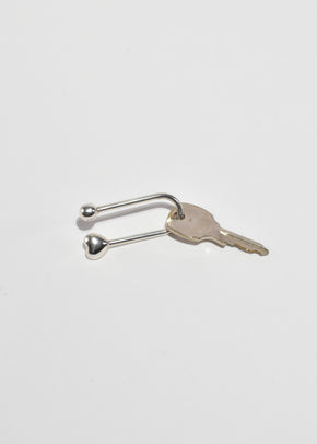 Silver Heart Key Ring