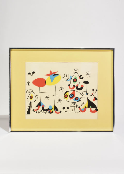 Joan Miró Abstract Silkscreen, Framed