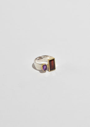 Garnet Amethyst Ring