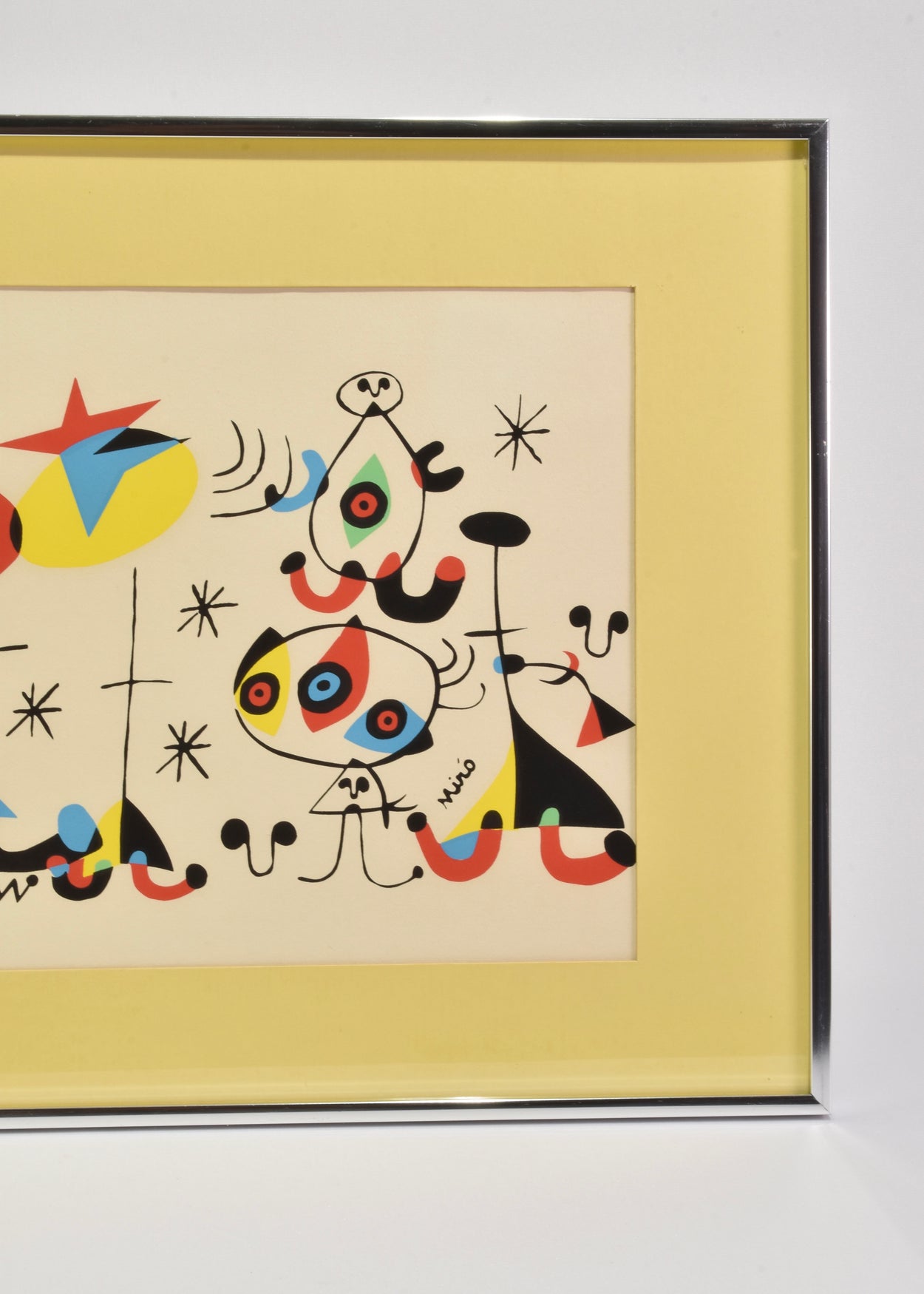 Joan Miró Abstract Silkscreen, Framed