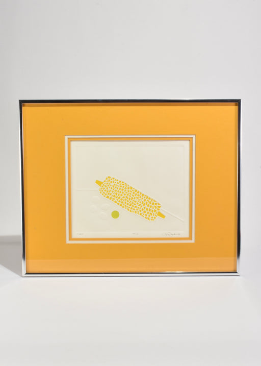 Corn Etching, Framed