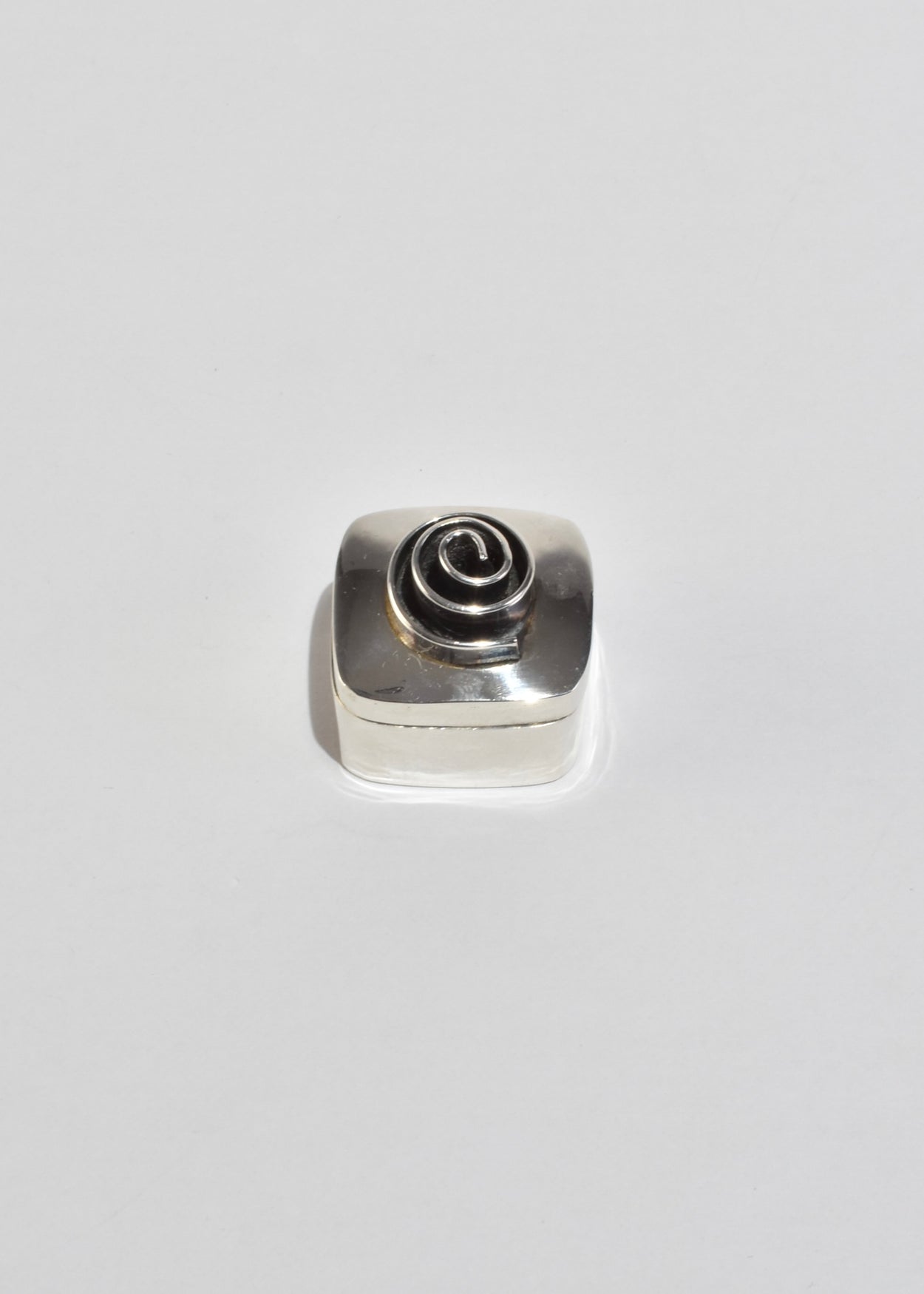 Spiral Sterling Pill Box