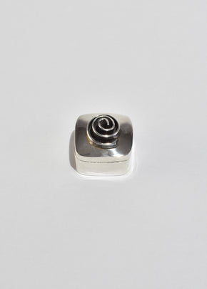 Spiral Sterling Pill Box