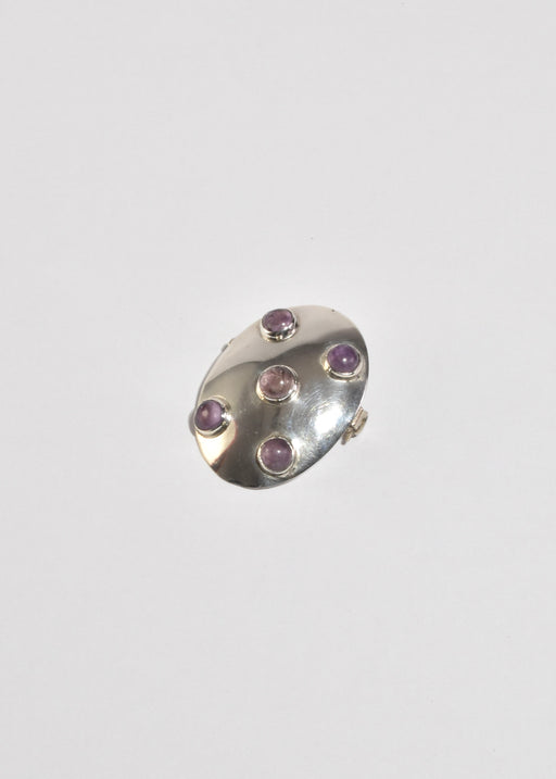 Multi Amethyst Brooch