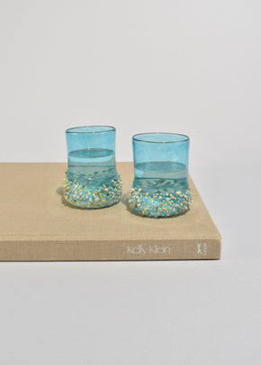 Textured Blown Glass Tumbler Set