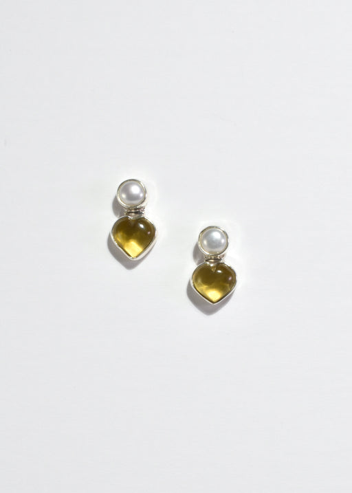 Amber Pearl Earrings