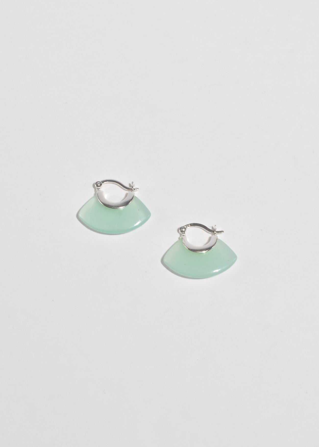 Chalcedony Hoop Earrings