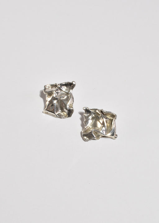Silver Crushed Earrings