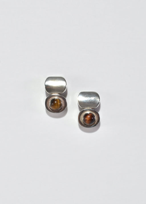 Modernist Tiger's Eye Earrings