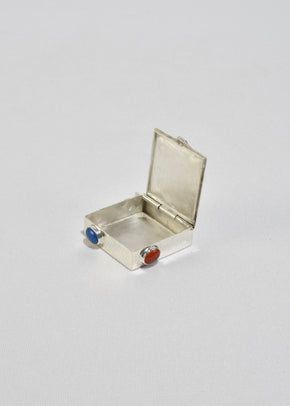 Sterling Gemstone Pillbox