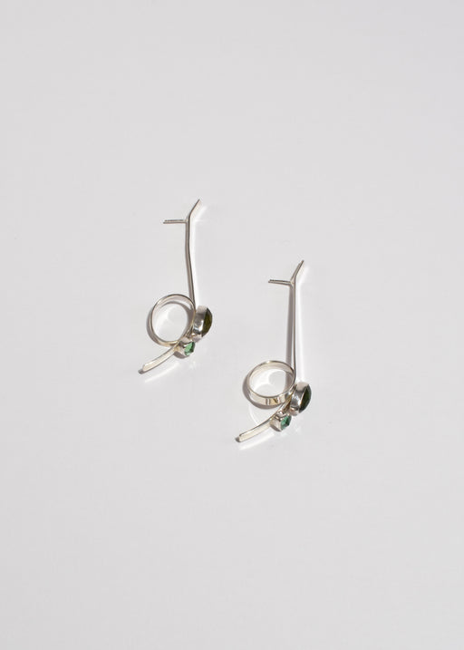 Tourmaline Loop Earrings