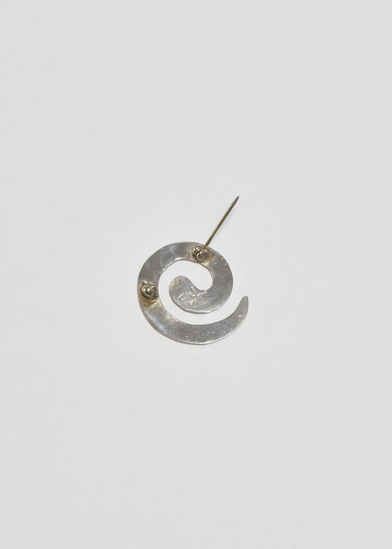 Sterling Spiral Brooch