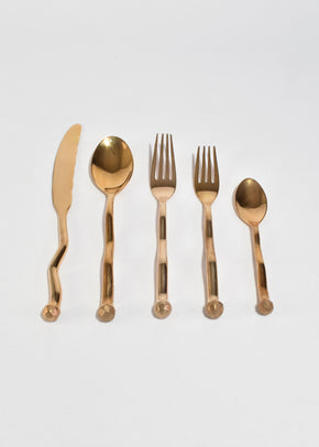 Bronze Sphere 5-Piece Flatware Set