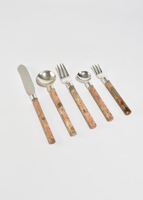 Casa Cutlery Set in Leopardite Sample