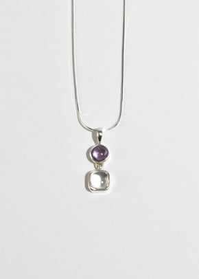 Amethyst Quartz Pendant Necklace