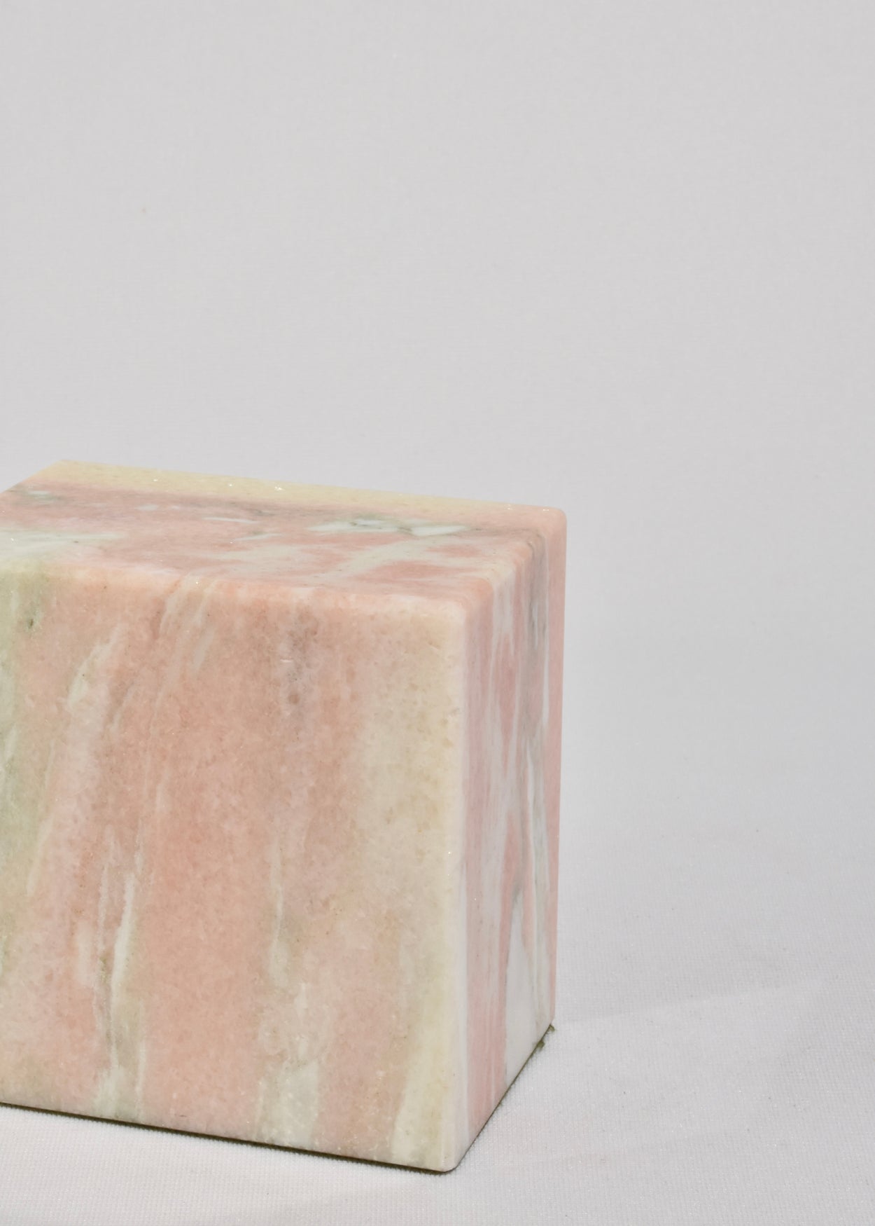 Pink Cube Marble Bookends