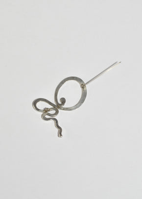 Abstract Silver Brooch