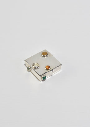 Sterling Gemstone Pillbox Sample