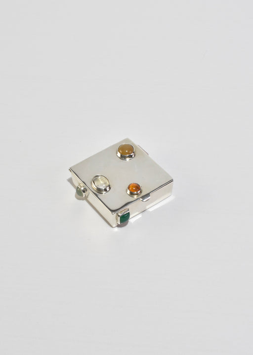 Sterling Gemstone Pillbox Sample