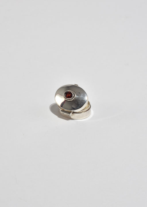 Garnet Sterling Pill Box