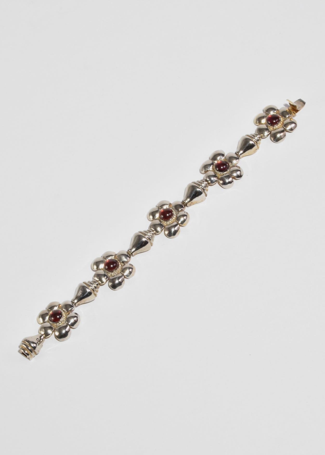 Garnet Flower Bracelet