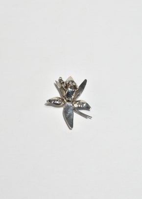 Silver Orchid Brooch