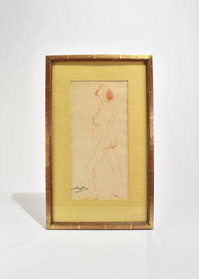 Figurative Watercolor, Framed