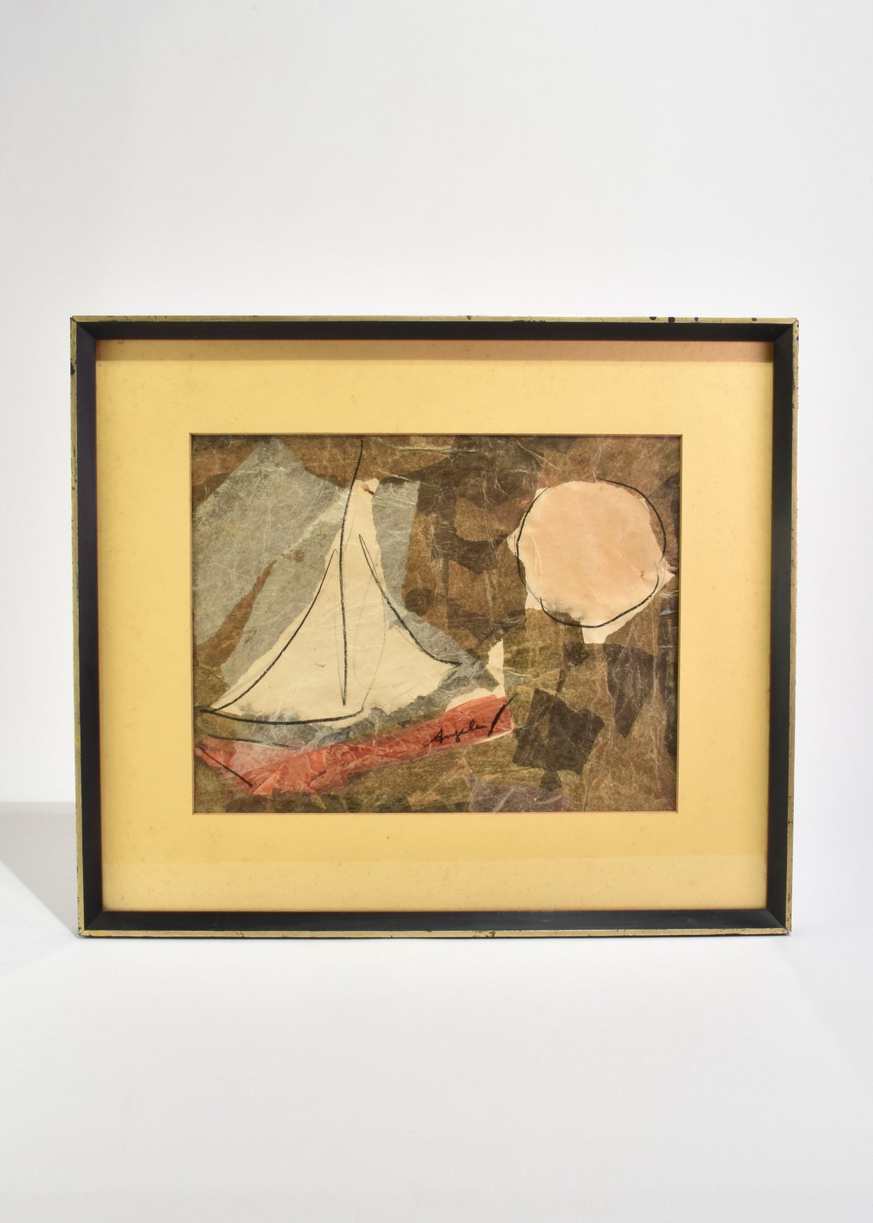 Sailboat Collage, Framed