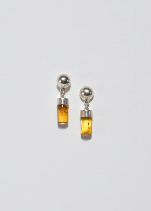 Amber Cylinder Earrings
