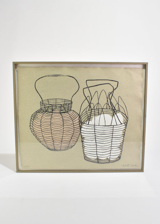 Egg Baskets Serigraph, Framed