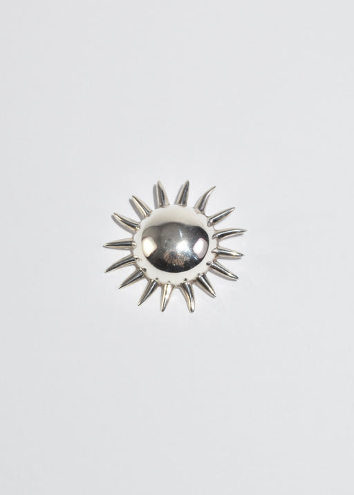 Sterling Sun Brooch