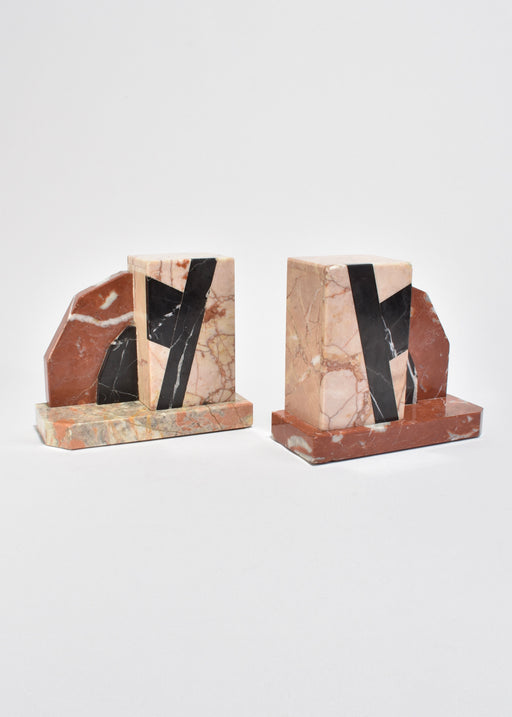 Mixed Marble Bookends