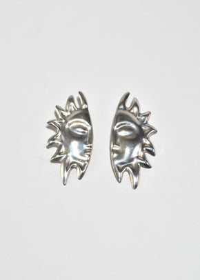 Silver Sun Earrings