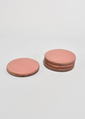 Pink Ceramic Coaster Set