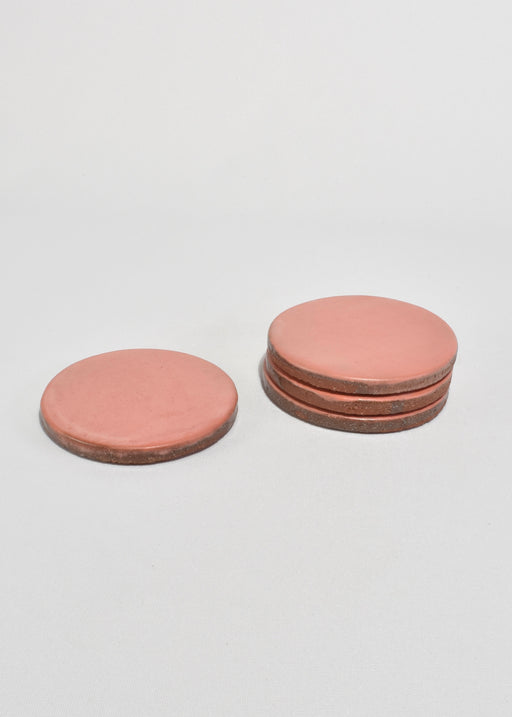 Pink Ceramic Coaster Set