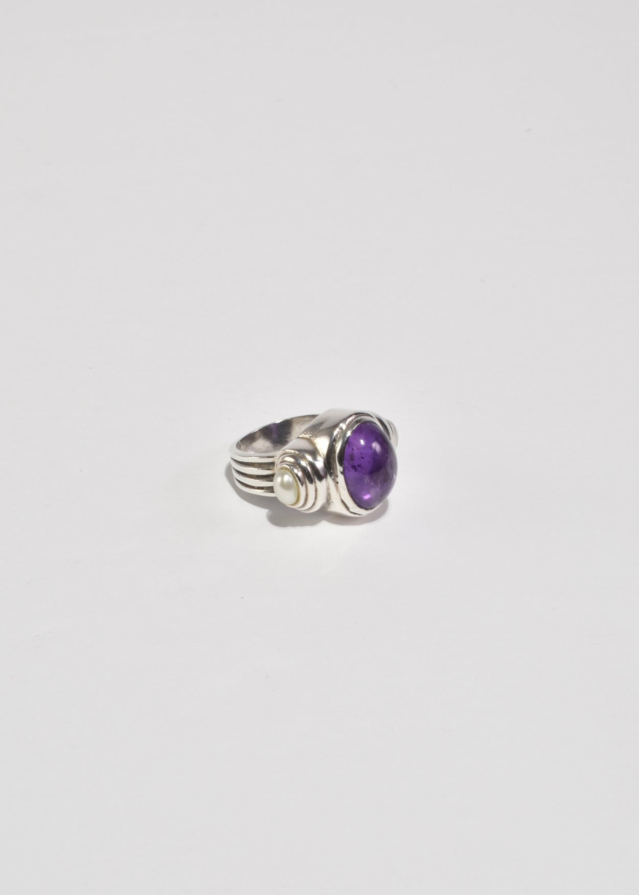 Amethyst Pearl Ring