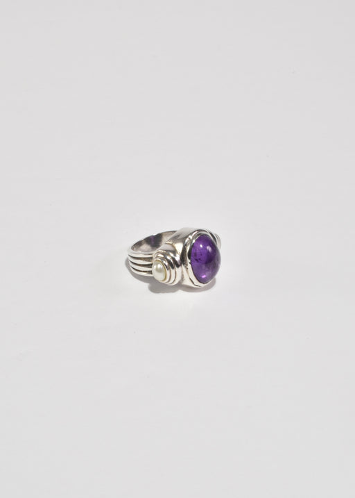 Amethyst Pearl Ring