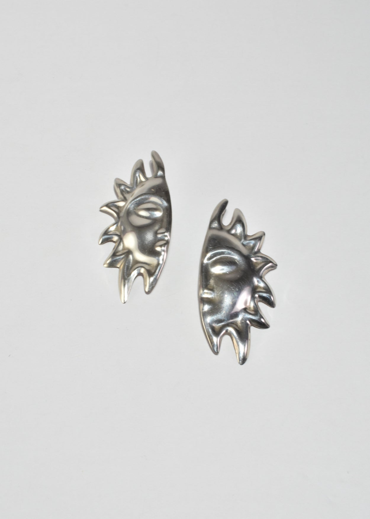 Silver Sun Earrings