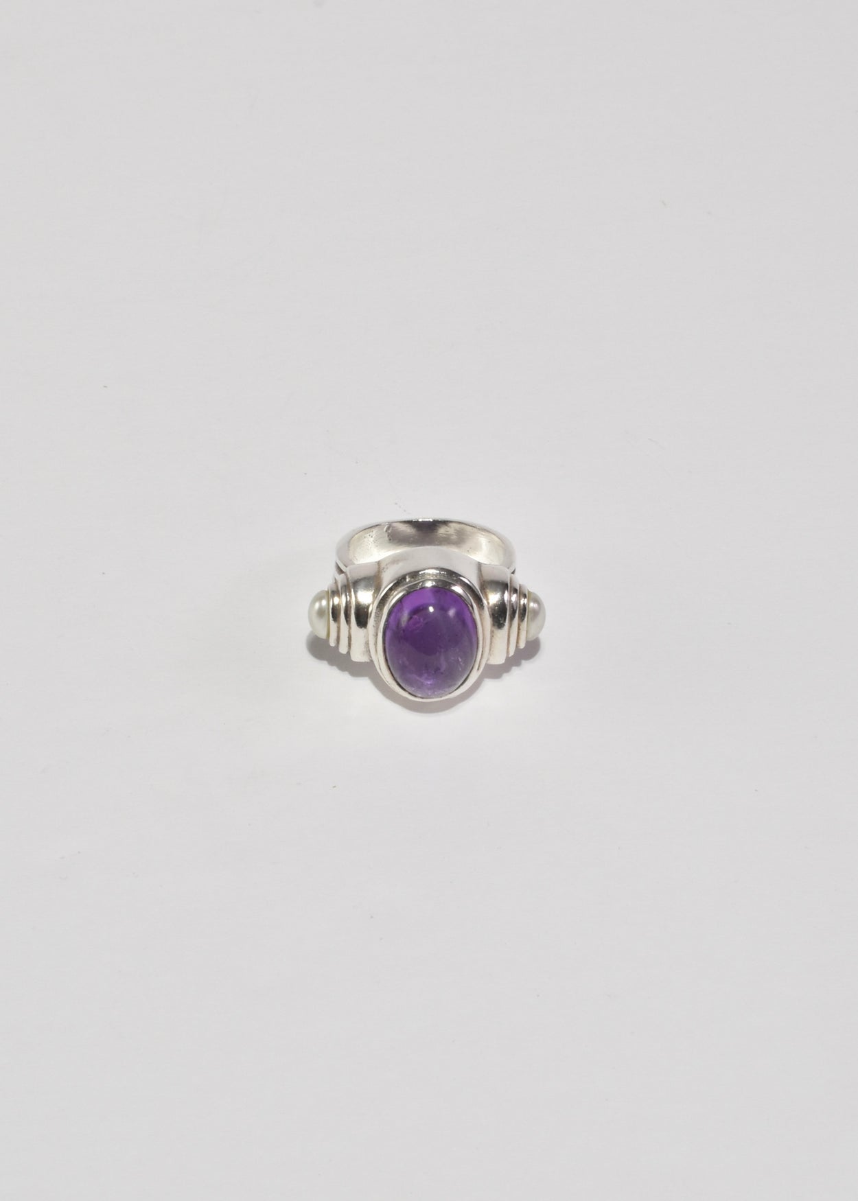 Amethyst Pearl Ring