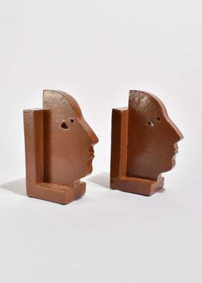 Profile Bookends in Cinnamon