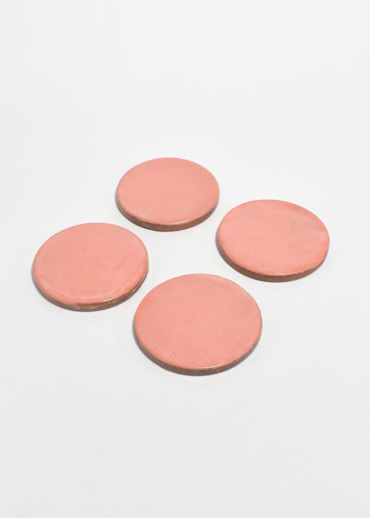 Pink Ceramic Coaster Set