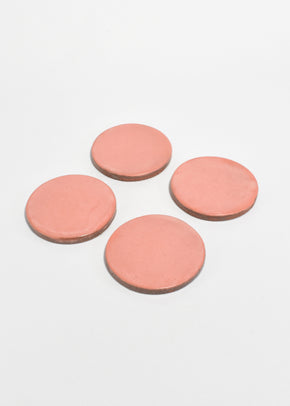 Pink Ceramic Coaster Set