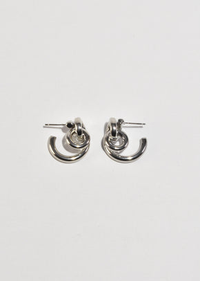 Silver Knot Hoop Earrings