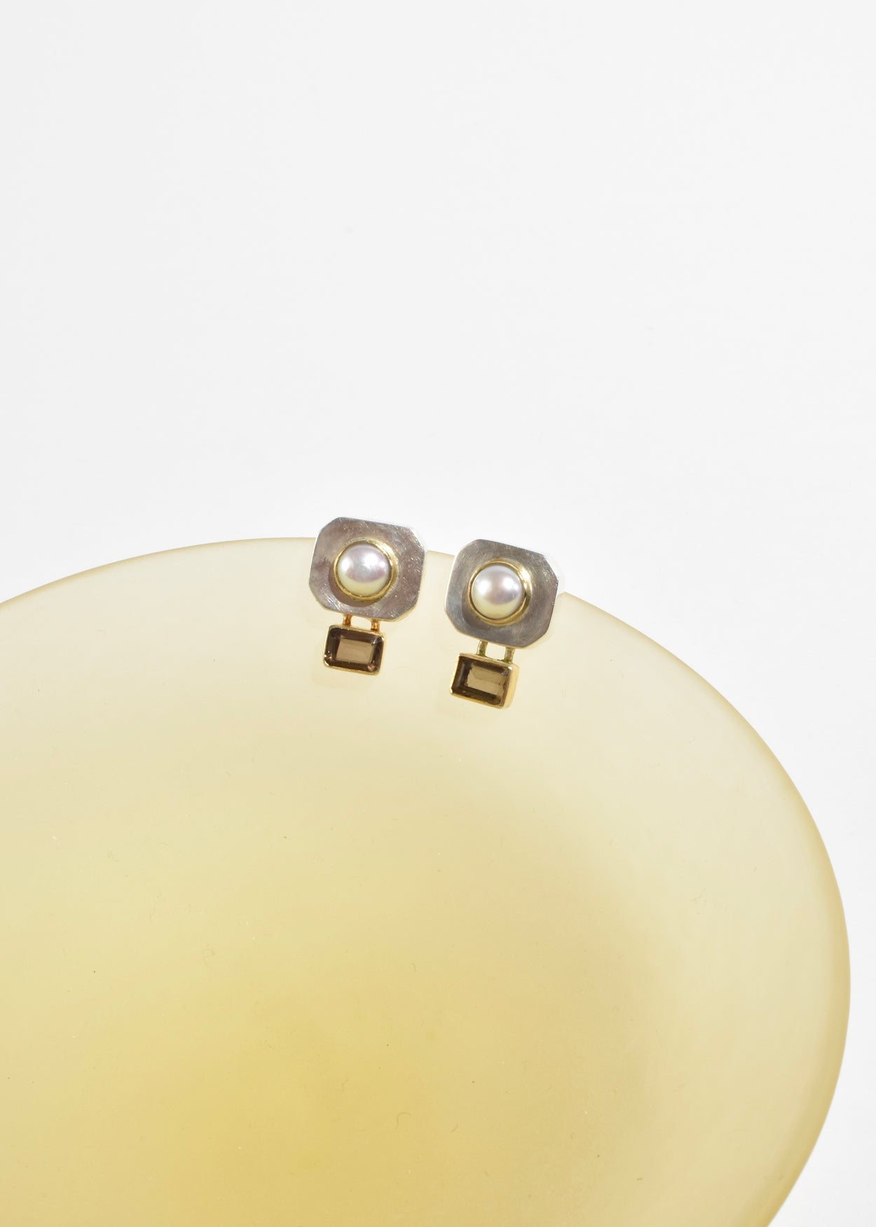 Topaz Pearl Earrings