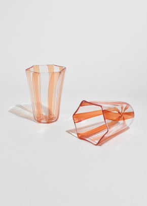 Orange Venetian Glass Set Sample