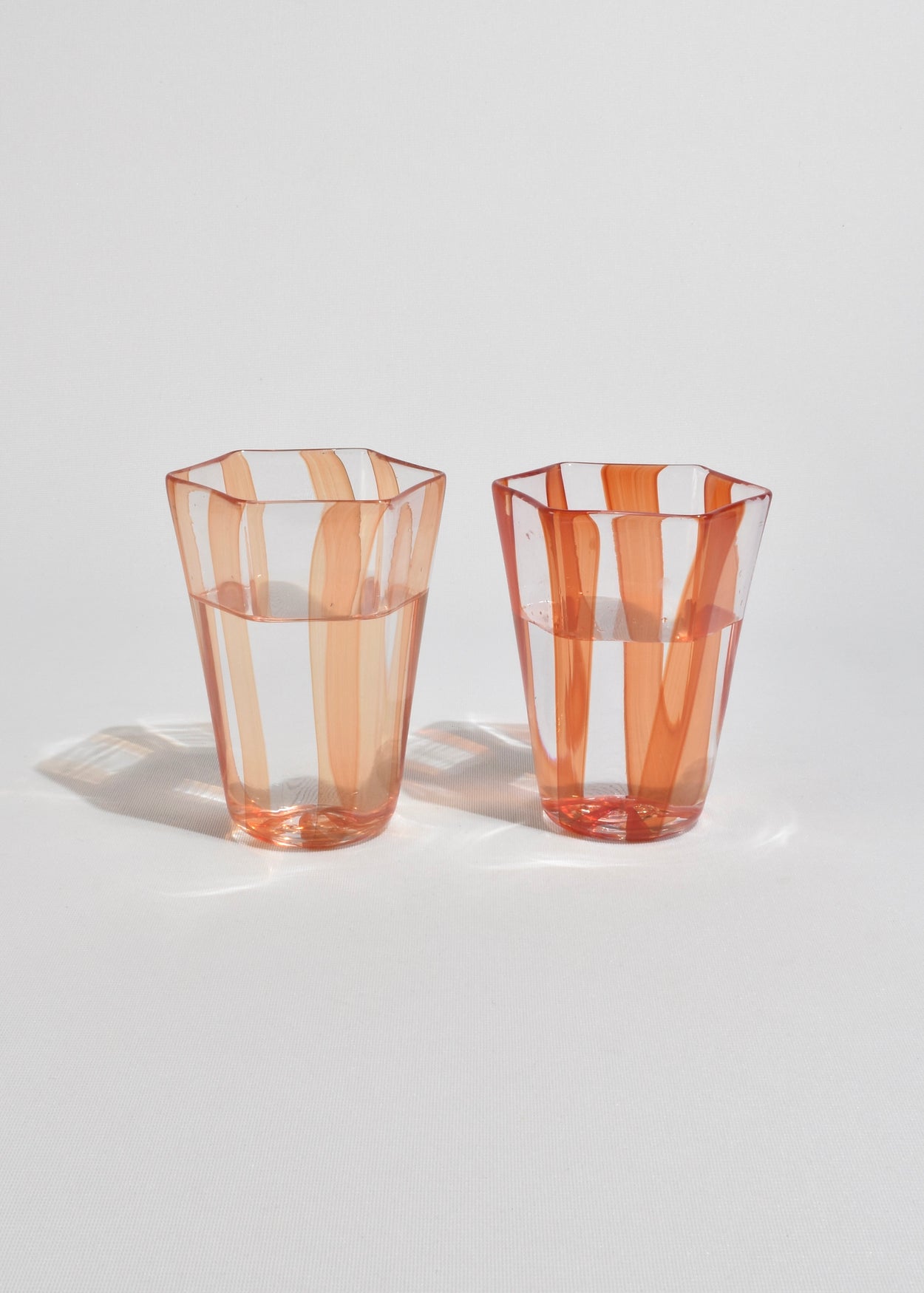 Orange Venetian Glass Set Sample