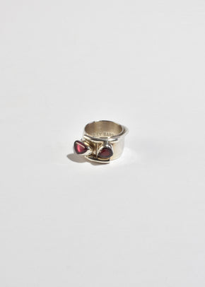 Abstract Tourmaline Ruby Ring